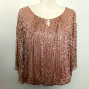 Rose Gold Shimmer Women's Top Size M